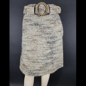 60s Belted Tweed Skirt